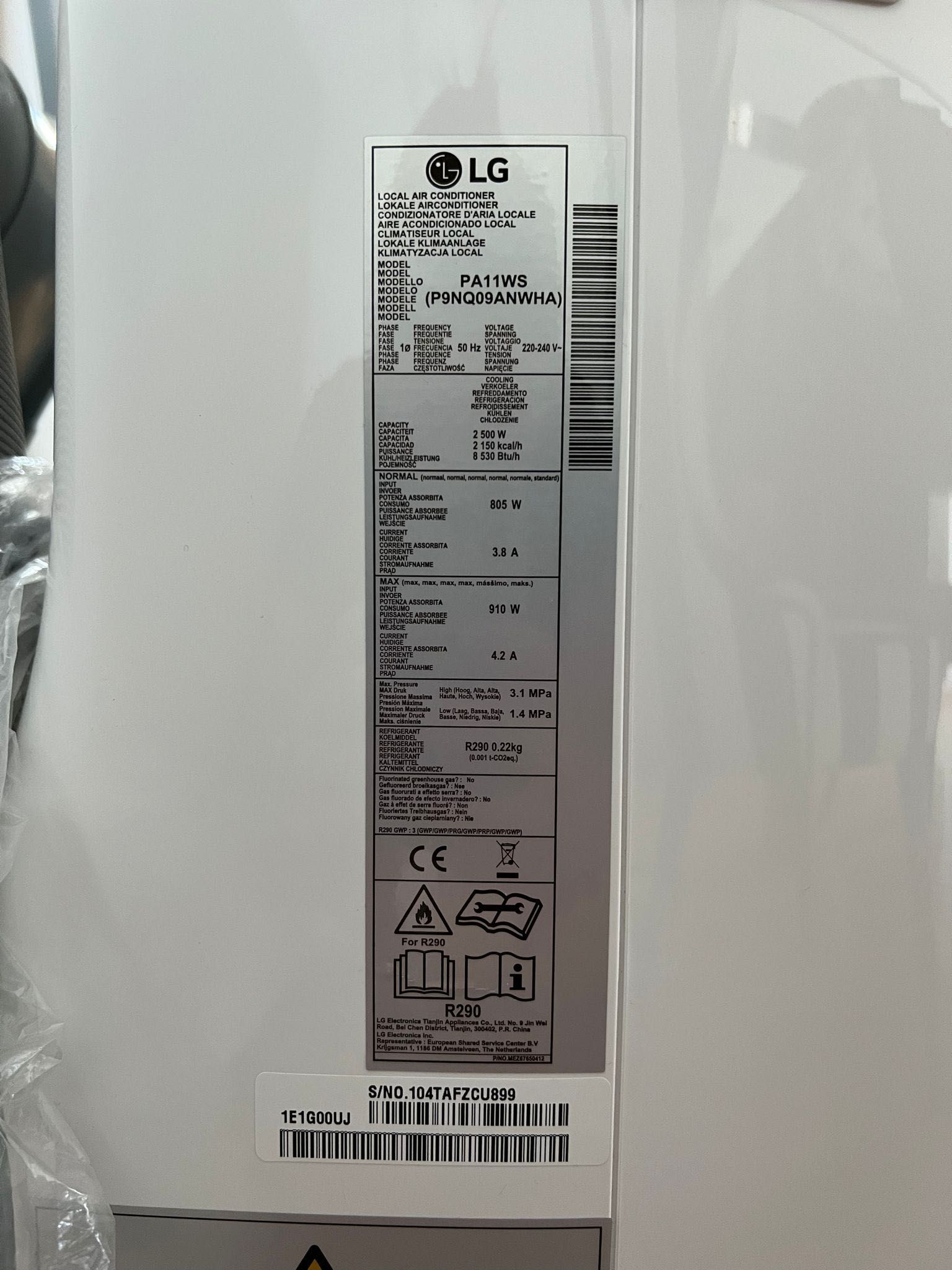 Ar Condicionado Portátil LG Dual Inverter