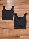 Crop top czarny 2 sztuki