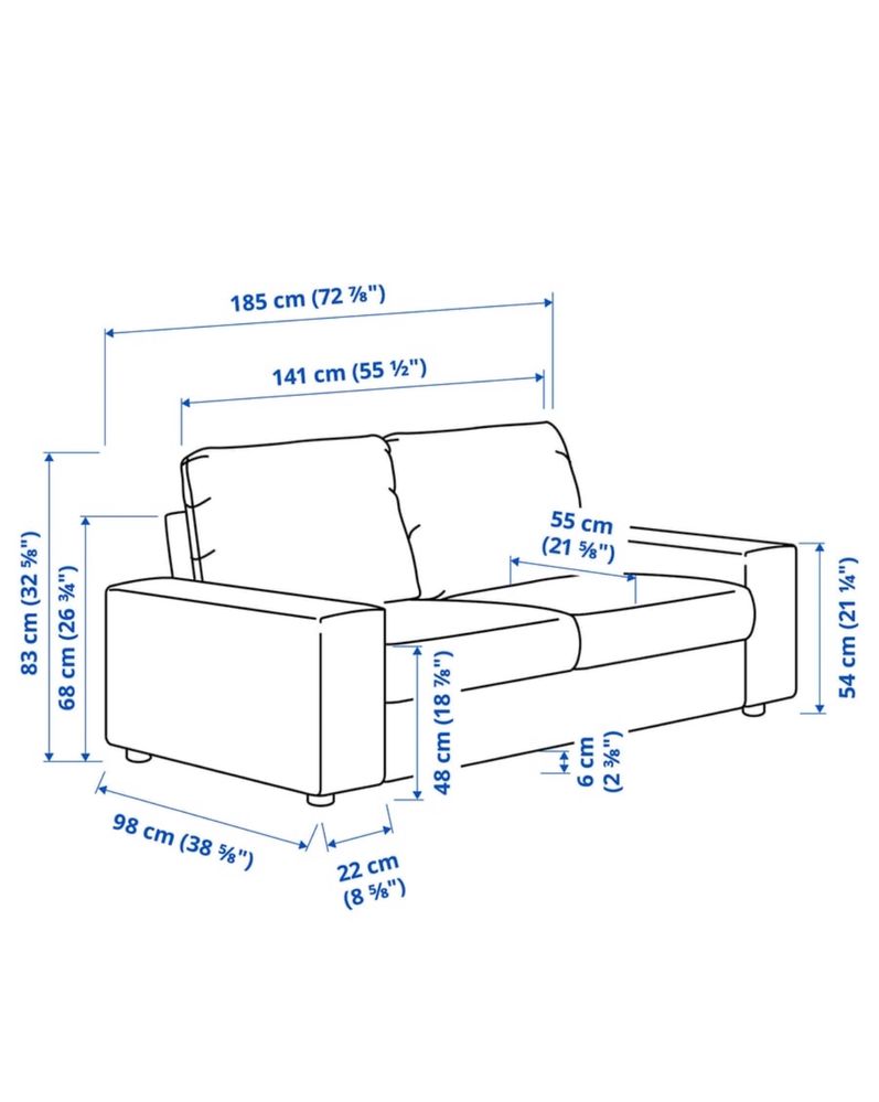 Sofa Ikea Vimle 2 osobowa - stan idealny.