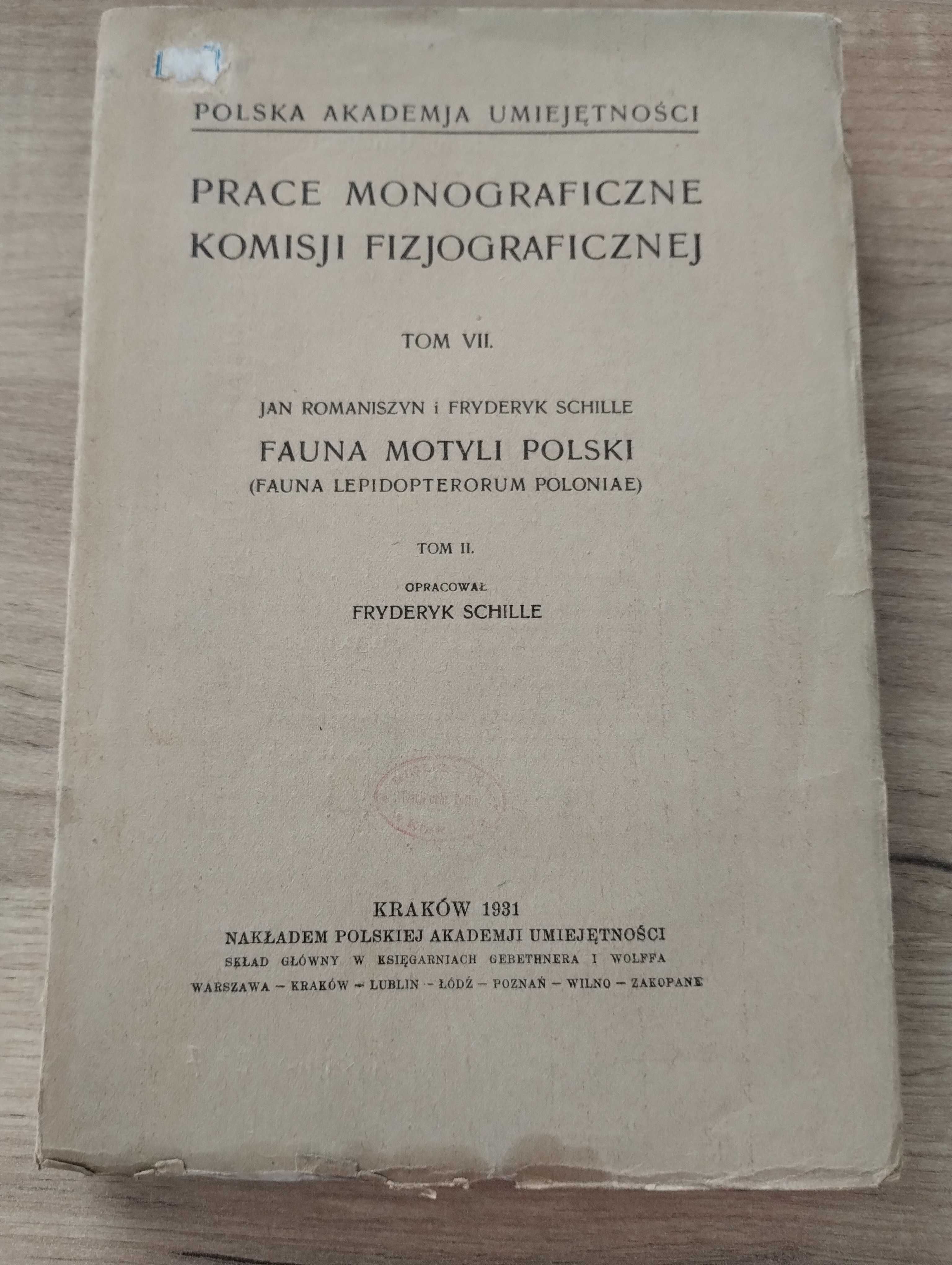 Prace monograficzne komisji fizjograficznej tom VIII Fauna motyli 1931