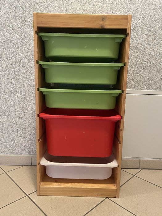 Regał na zabawki IKEA + szuflady
