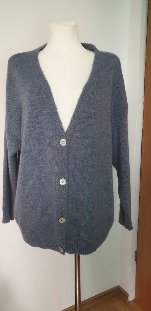 Sweter Uniwersalny rozm Over siz Narzutka bluza Retro Vintage kardigan