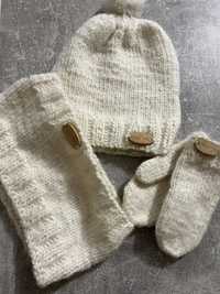 Шапочка, шарф(снуд), рукавички