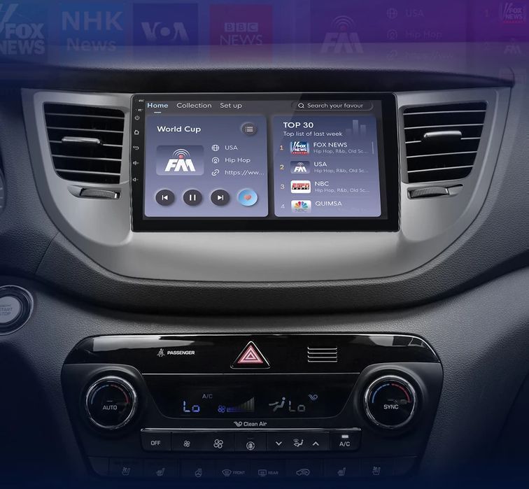 Radio Android CarPlay Hyundai ix35/Tucson III 2015–2018