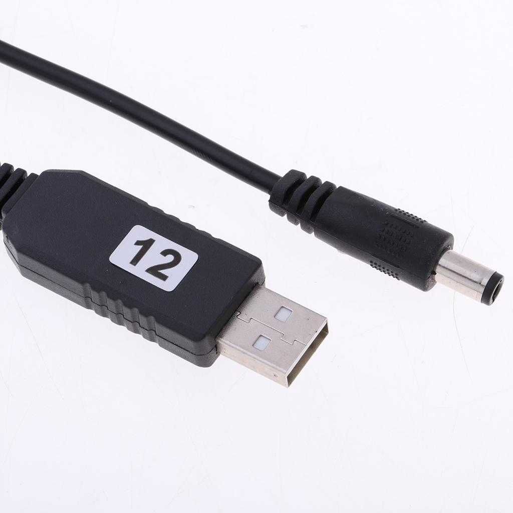 Кабель преобразователь с USB 5V - DC 12V 5.5mm (Для модемов, роутеров)