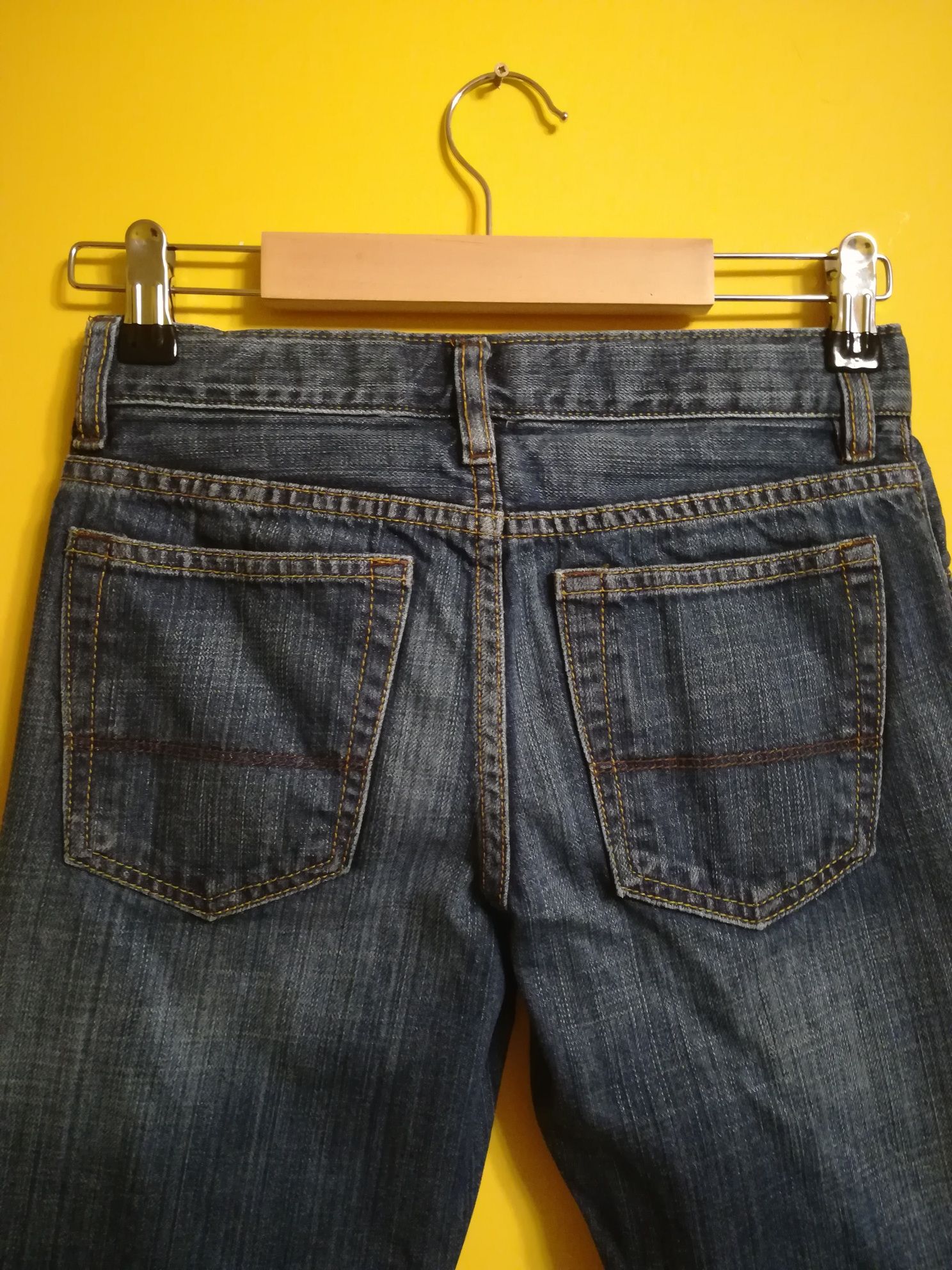 Spodnie chłopięce 141-146, 10-11 lat, slim straight niebieskie jeans
