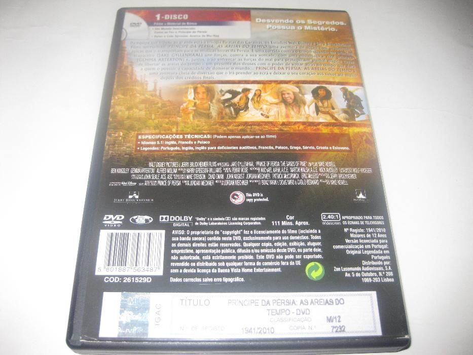 DVD "Príncipe da Persia: As Areias do Tempo" com Jake Gyllenhaal