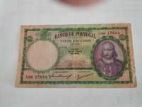 Nota de vinte escudos Luís Menezes