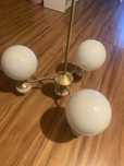 Lampa loft zlota biala