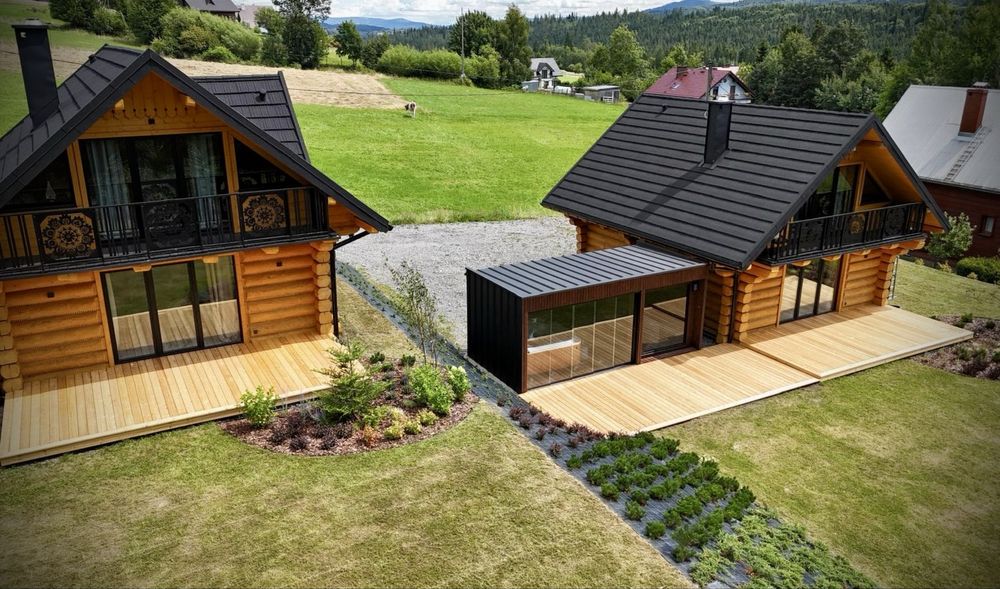 Dwa nowe domy z bali świerkowych - gotowe od zaraz