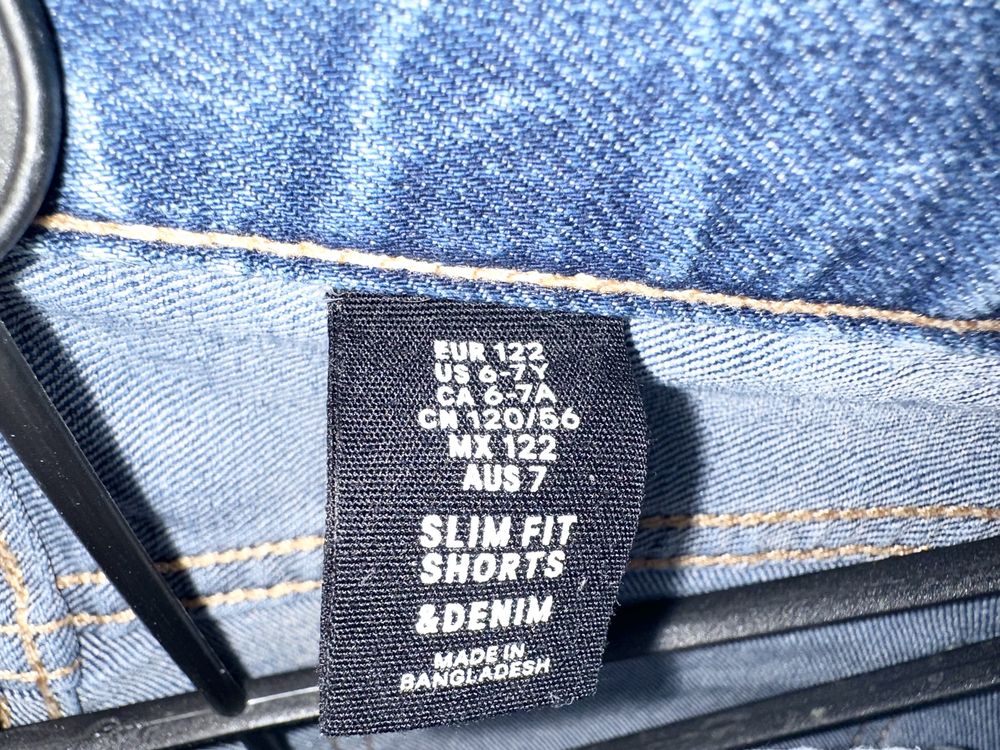 chłopięce szorty jeansowe spodenki H&M krotkie 122