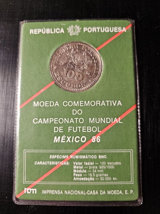 Moeda comemorativa Mexico 86