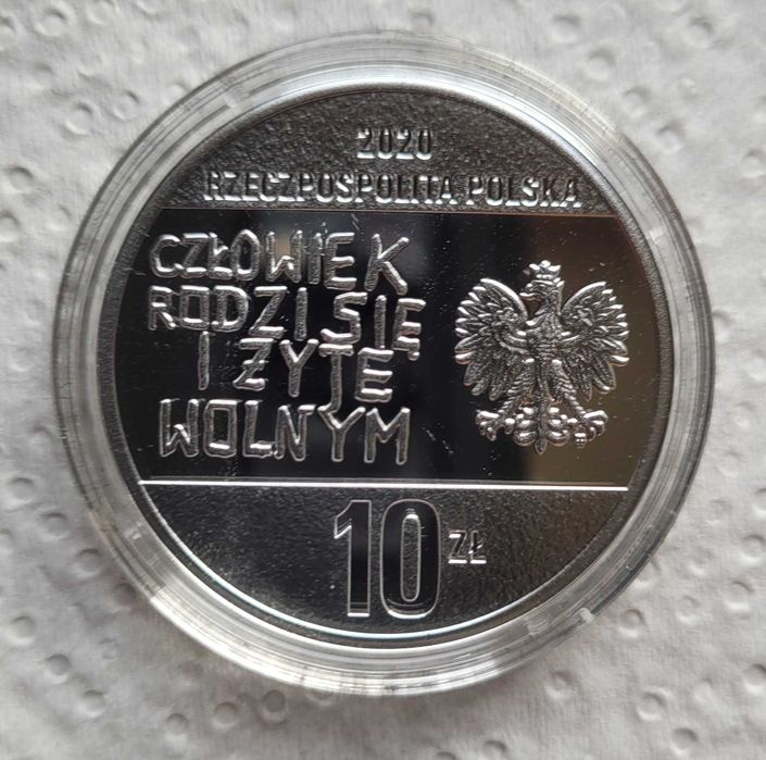 Kolekcjonerskie 10 zł 2020 r. 40 rocznica NSZZ "Solidarność", folder
