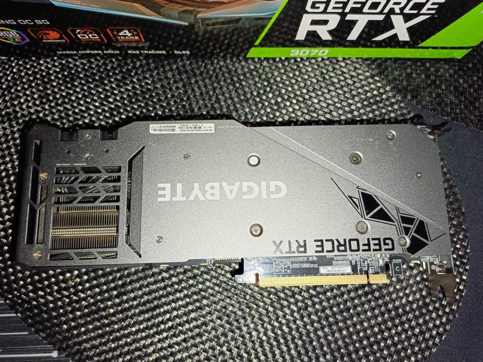 GIGABYTE RTX3070 8GB GDDR6 256bit RGB - plomba, karton!
