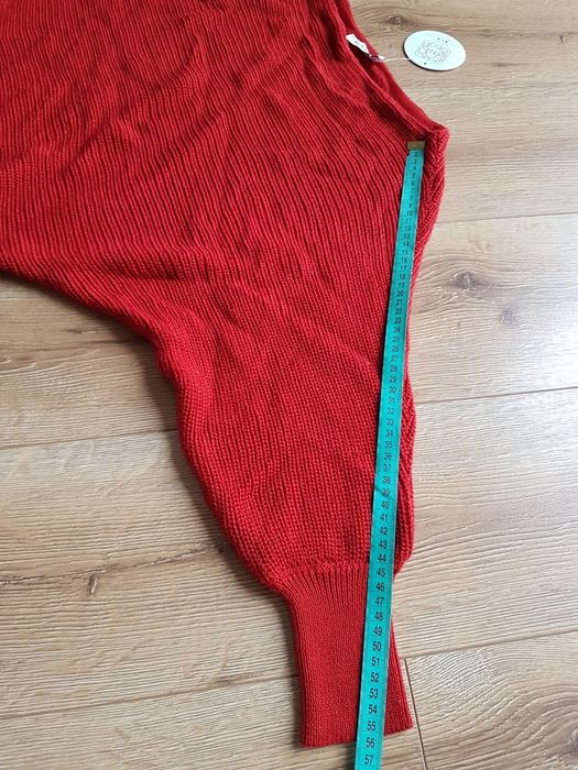 L 40 NA-KD sweter damski motyl bawełna akryl sweterek bawełniany czerw