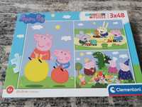 Puzzle clementoni 3in1 Świat Peppa