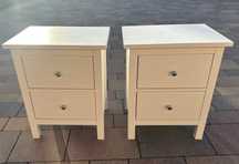 Komody/szafki nocne 2szt Ikea Hemnes, 2 szuflady, biała bejca 54x66cm