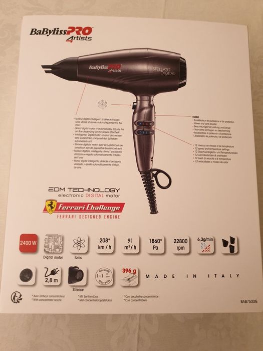 Secador cabelo Babyliss stellato digital