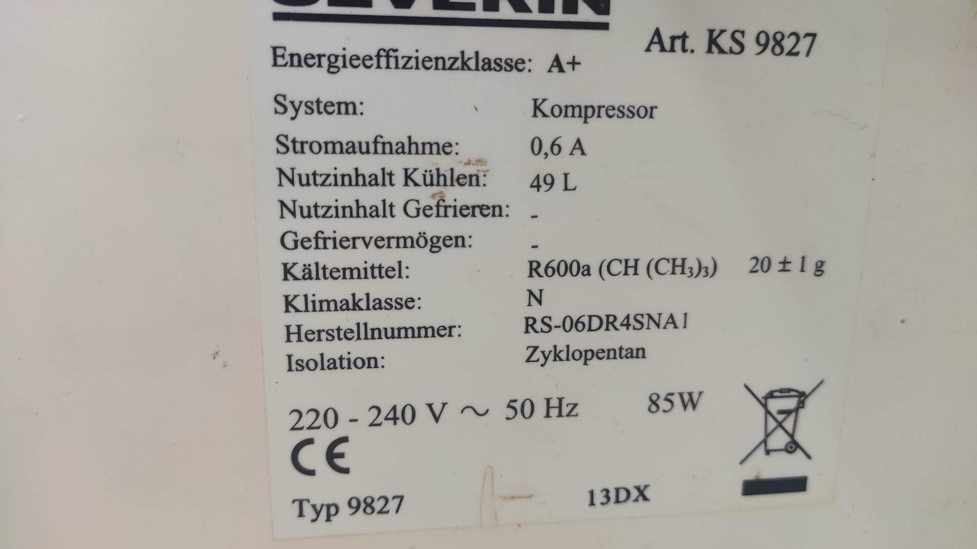 mała lodówka 40 l SEVERIN