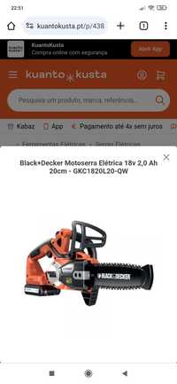 Motosserra a bateria black & Decker