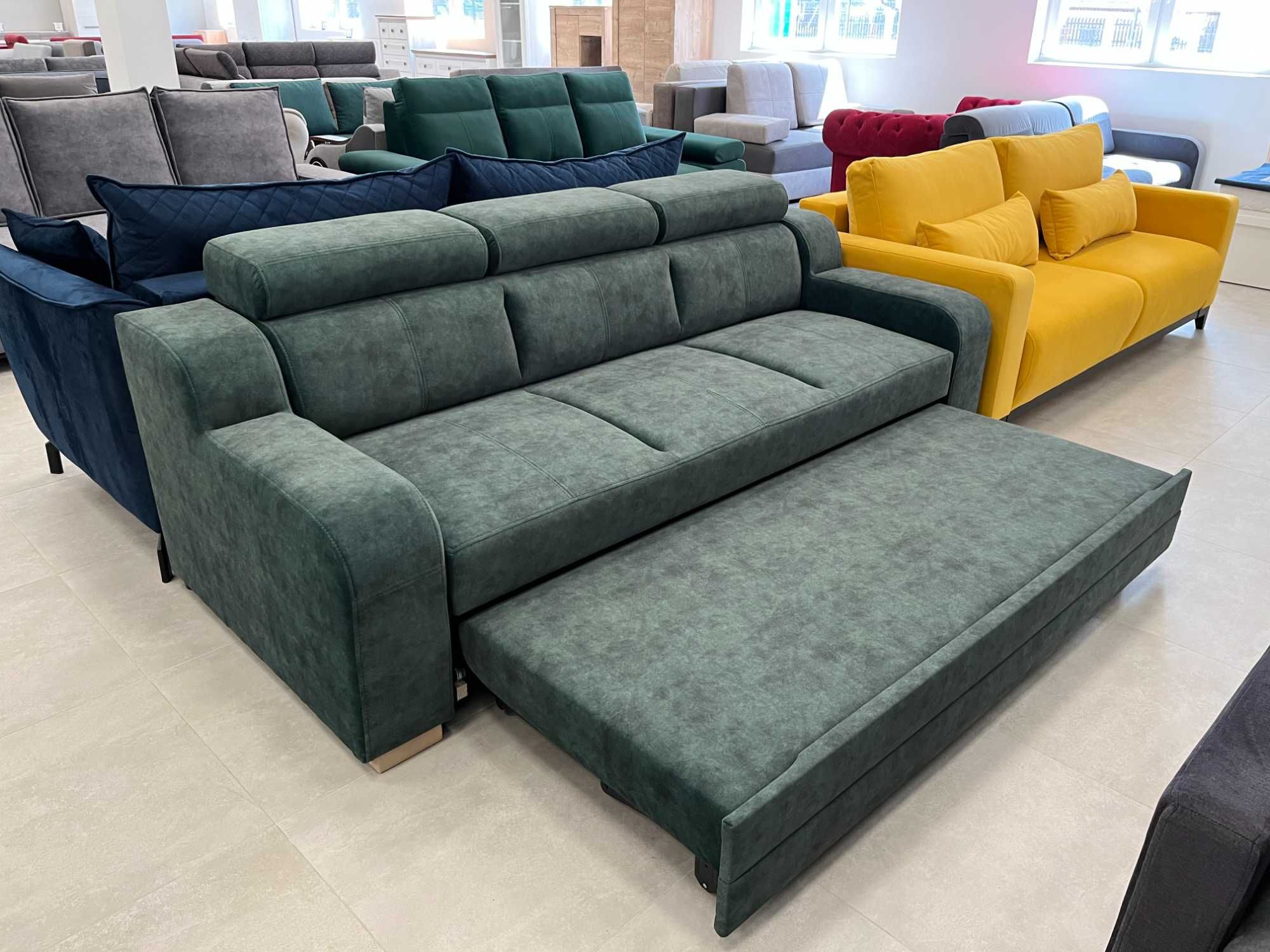 3-osobowa sofa Verona z funkcją spania, regulowane zagłówki, producent