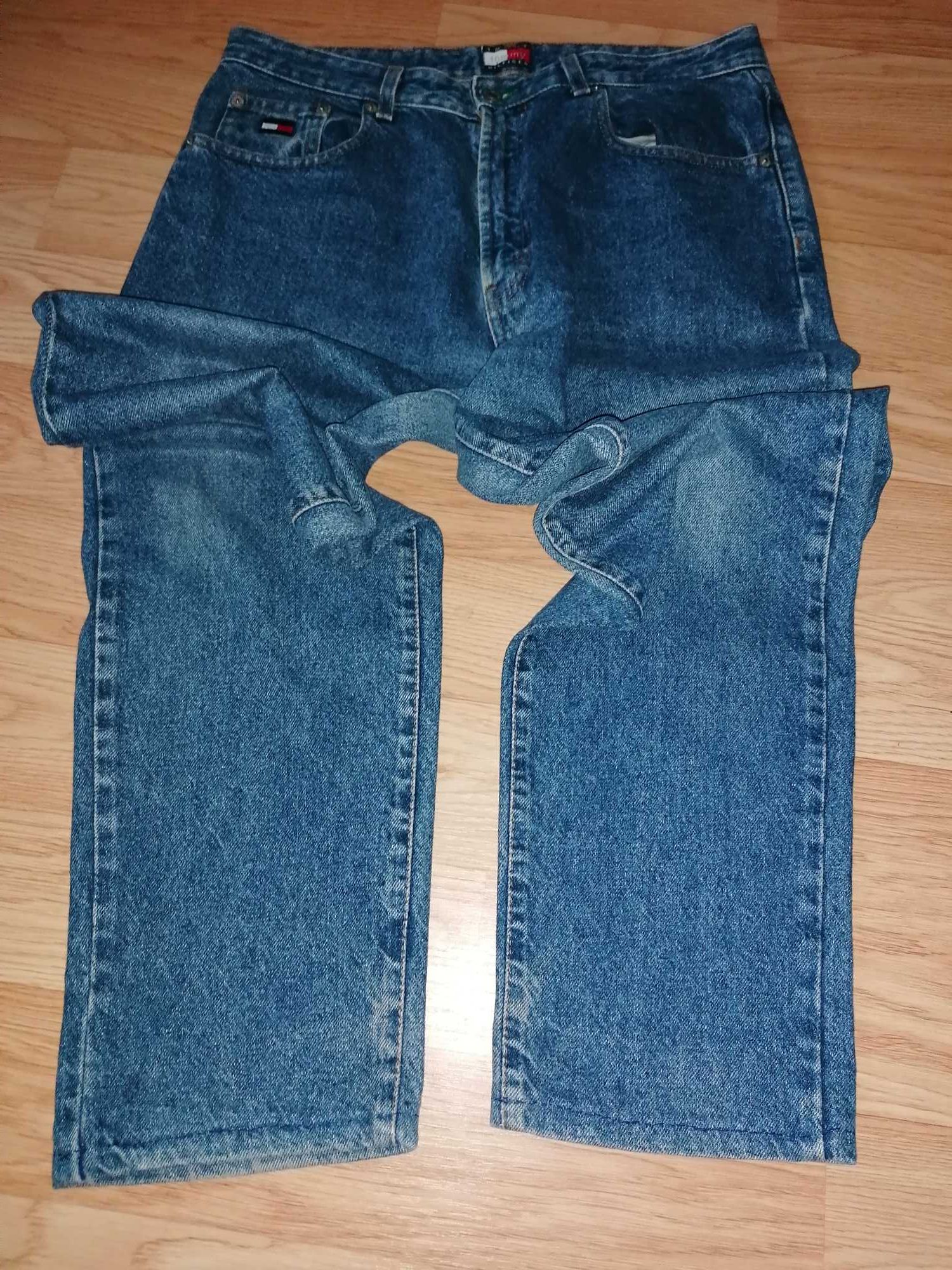 Oryginalne TOMMY HILFIGER spodnie jeans wysoki stan