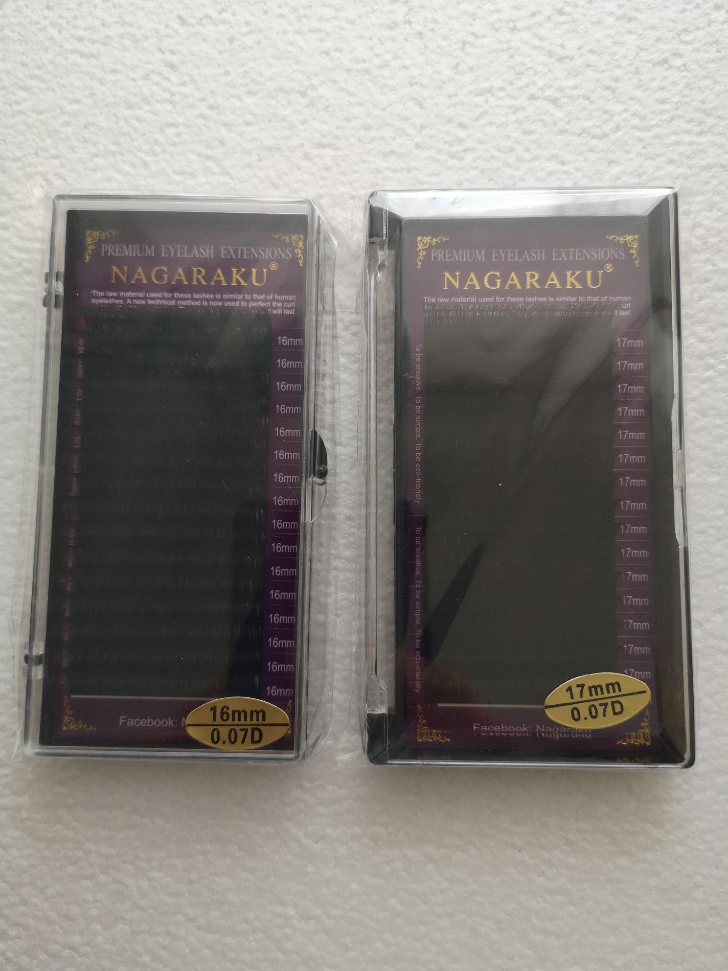 16 i 17mm 0,07D Rzęsy Nagaraku Premium Lashes