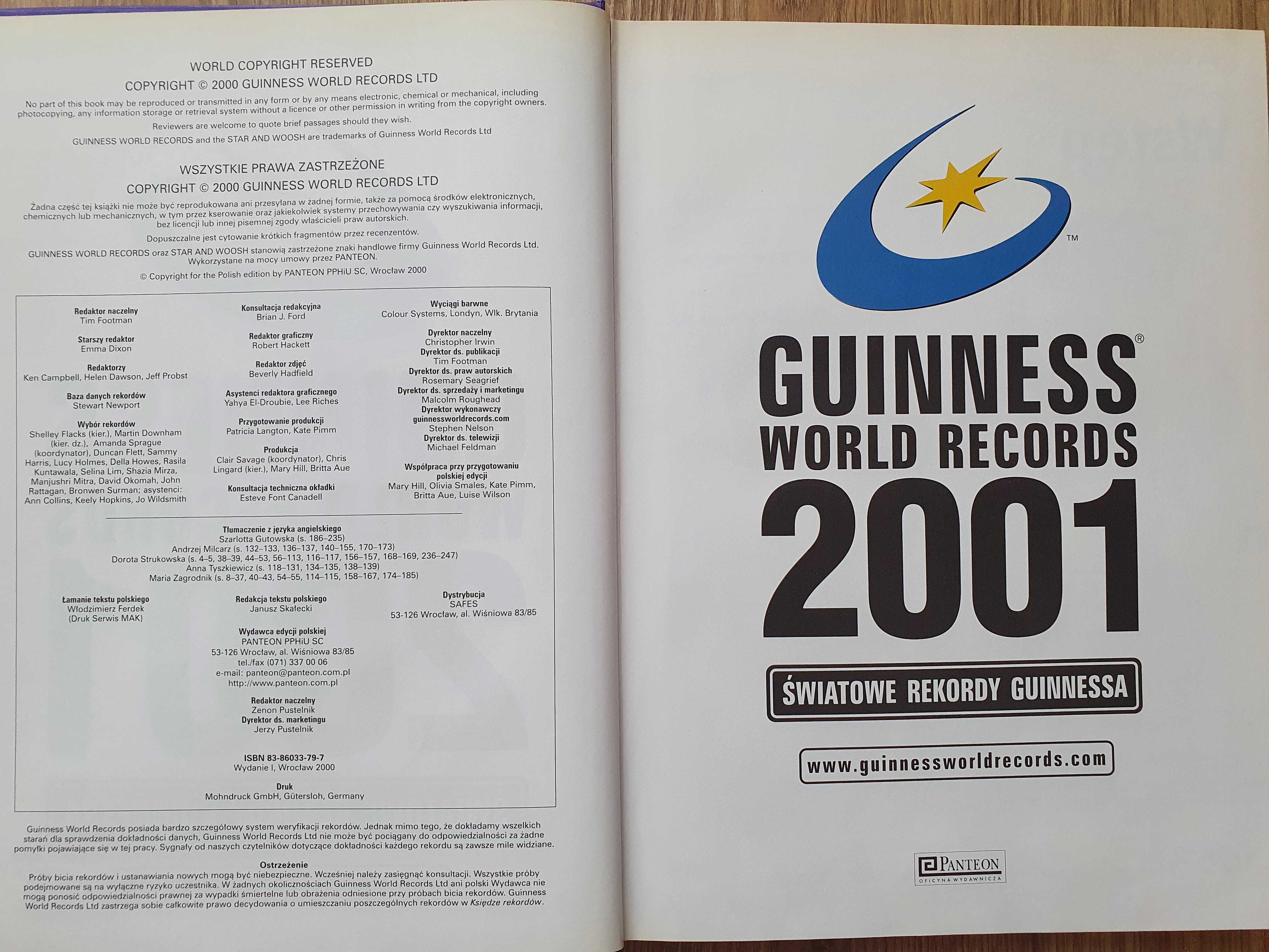 Księga Rekordów Guinness World Records 2001