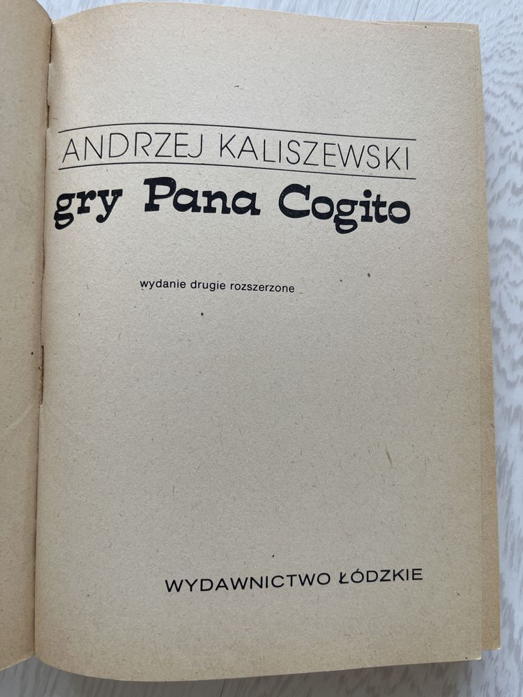 Andrzej Kaliszewski gry Pana Cogito