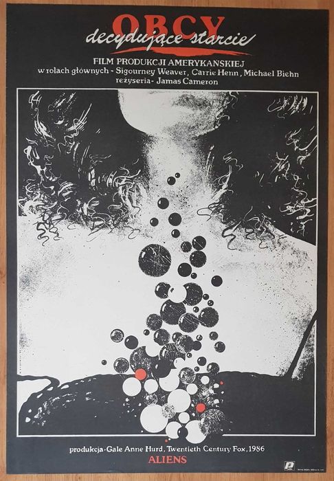OBCY plakat filmowy Dybowski 1987 70x100cm Aliens RARE BDB