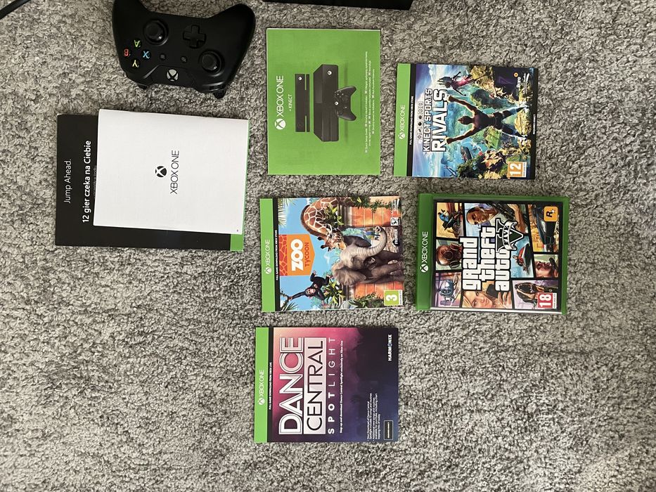 Xbox one + kinect + kontroler + gry