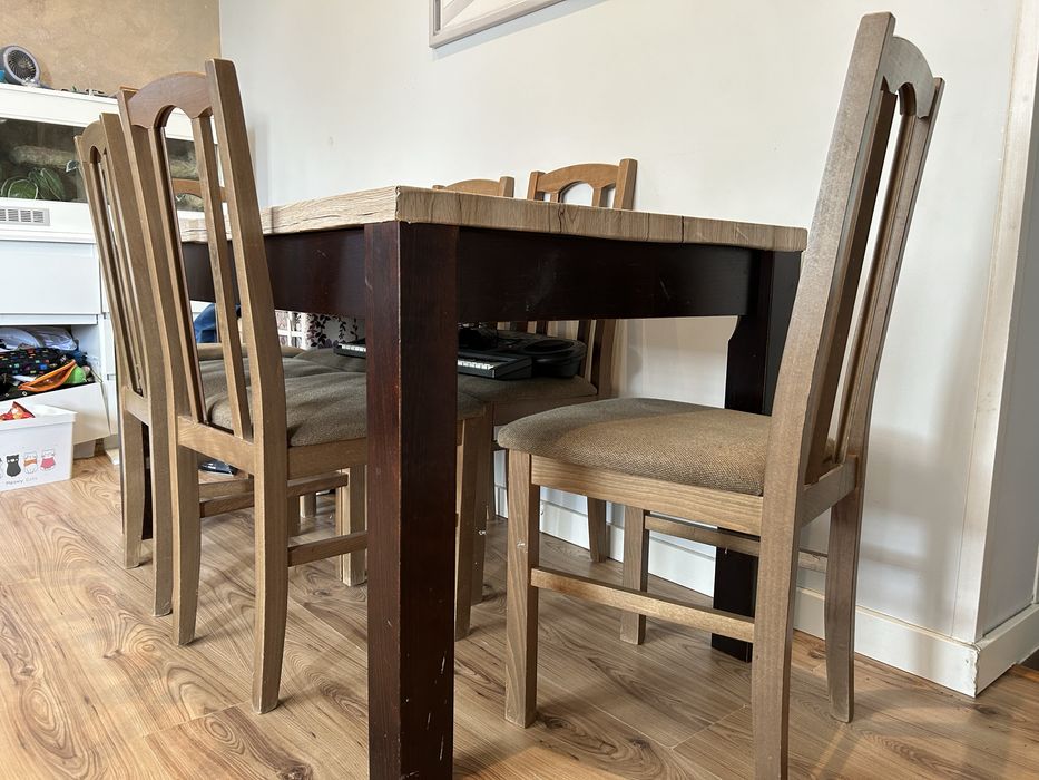 Stół do salonu domu kuchni pokój zestaw 6sz krzesła ława stoły krzesło