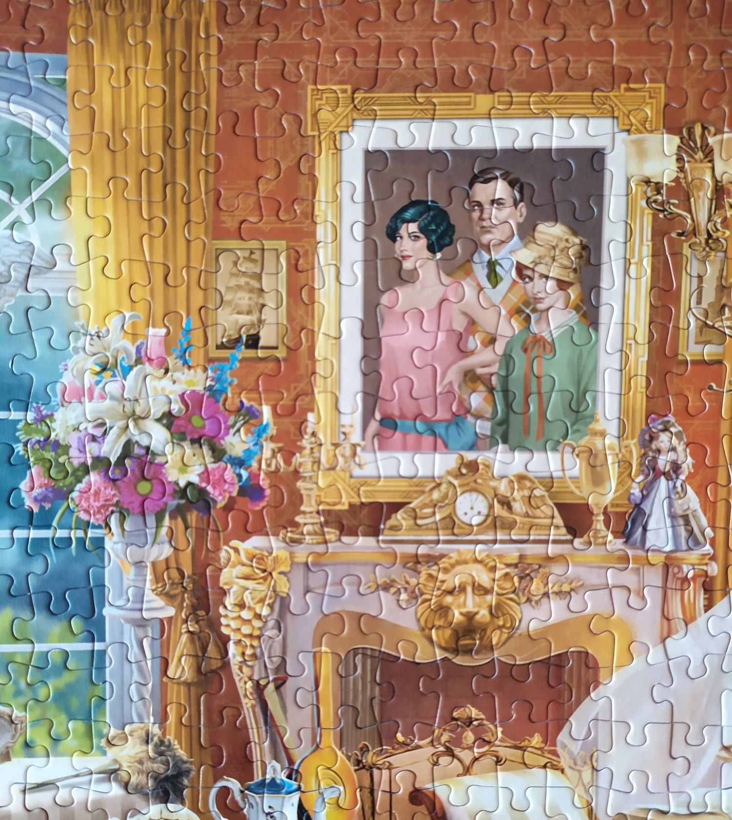 Puzzle Schmidt 1000 June's Journey Salon w domu rodzinnym