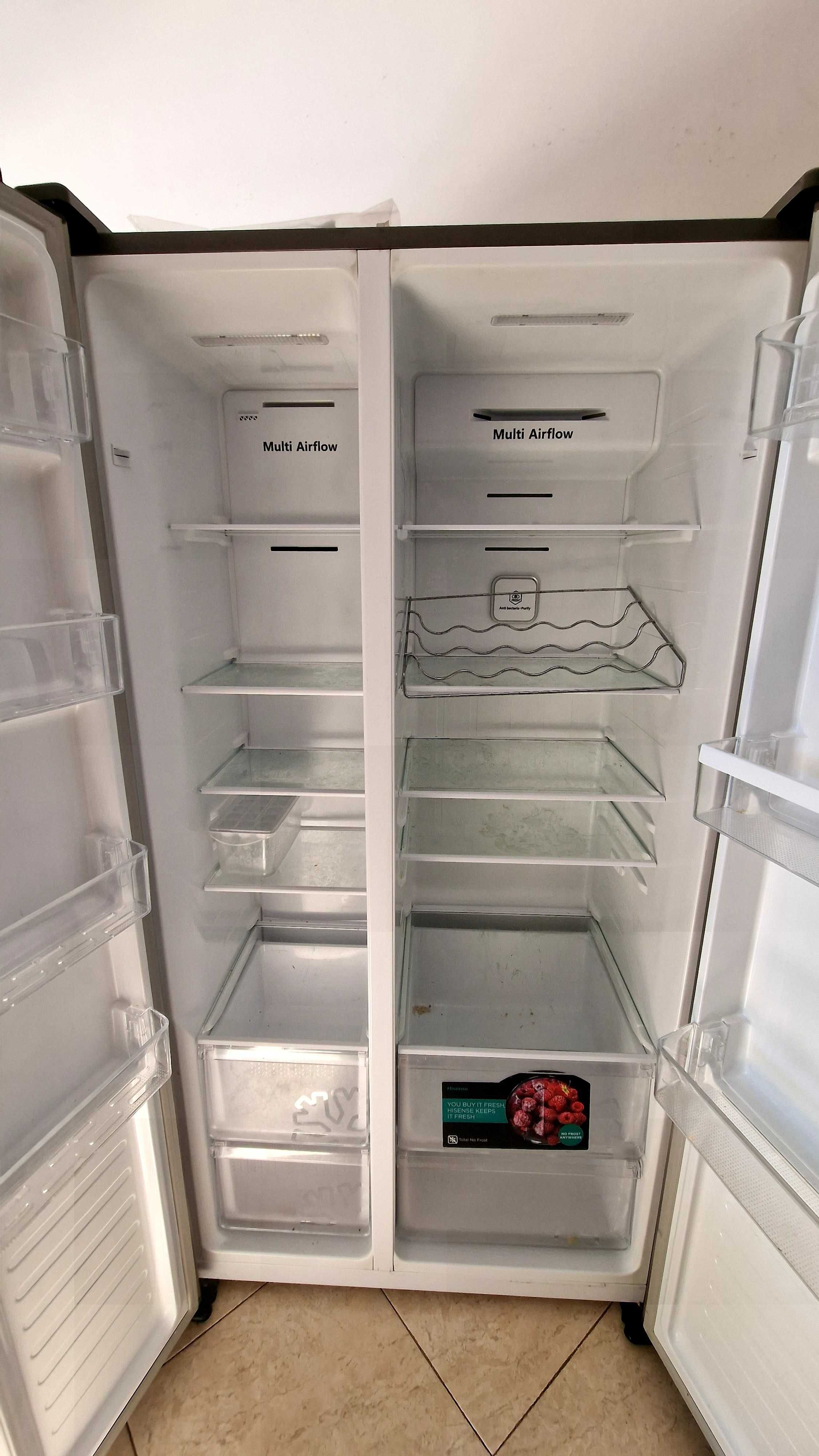 Frigorífico Americano Hisense RS677N4BIE |178,6x91x64,3 cm | 519L INOX
