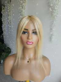 Topper z włosów naturalnych blond z refleksami Magda 2 43cm naturalne