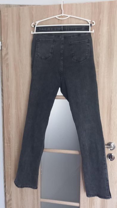 Czarne rozciągliwe spodnie damskie, rm XXL