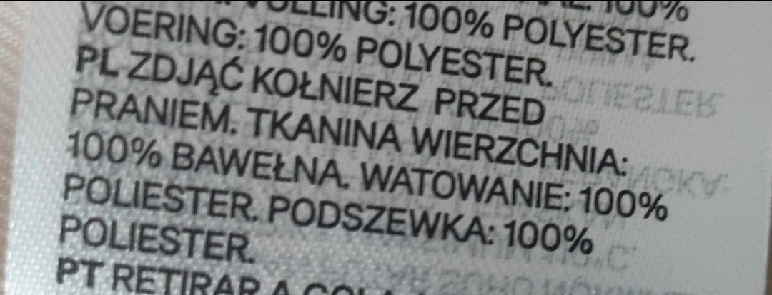 Sztruksowa kurtka odpinany kołnierz ocieplana beżowa nowa modna H&M L