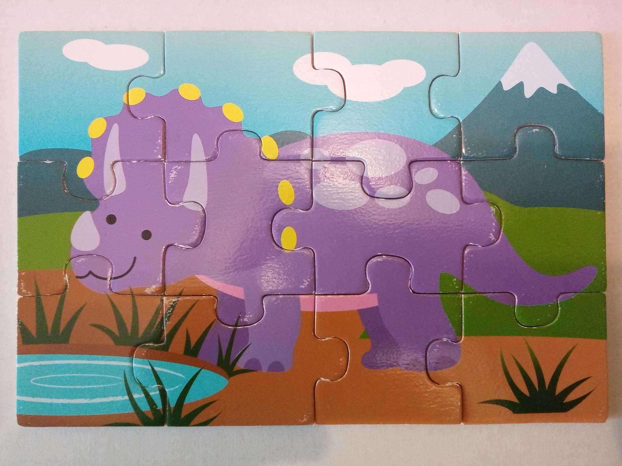 Puzzle z dinozaurami - 4 x 12 el.