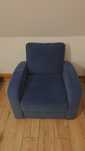 Brandy New 1S (Agata Meble) - fotel do salonu, tapicerowany, granatowy