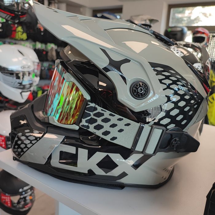 Kask na skuter śnieżny CKX +Gogle Titan Viper Titanium