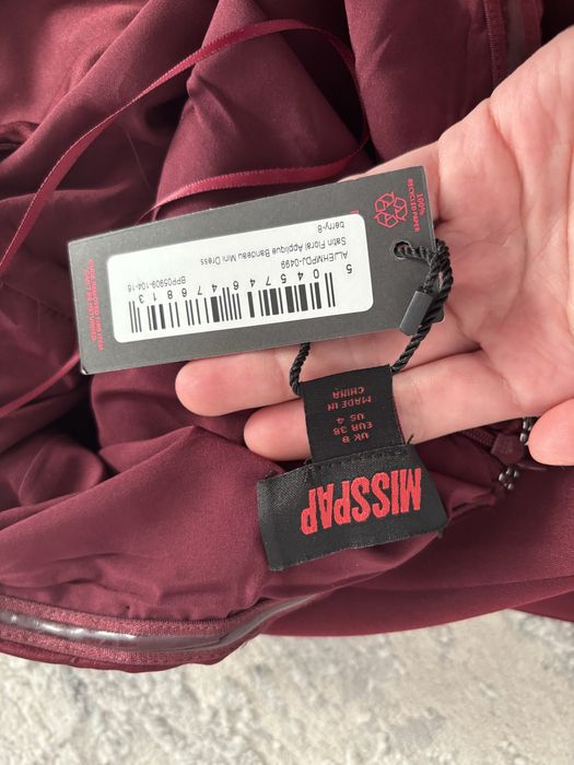 Сукня Misspap xs s Колір бургунді