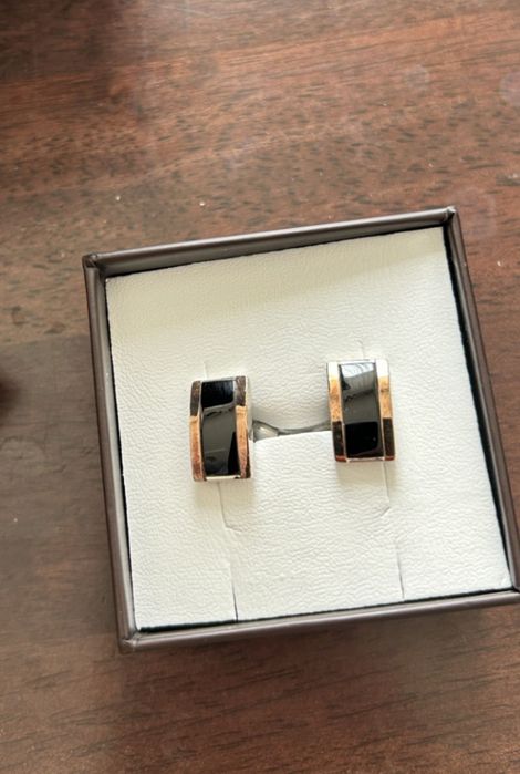 Продам нові чоловічі запонки зі срібла 925 та золота 375 проби з онікс