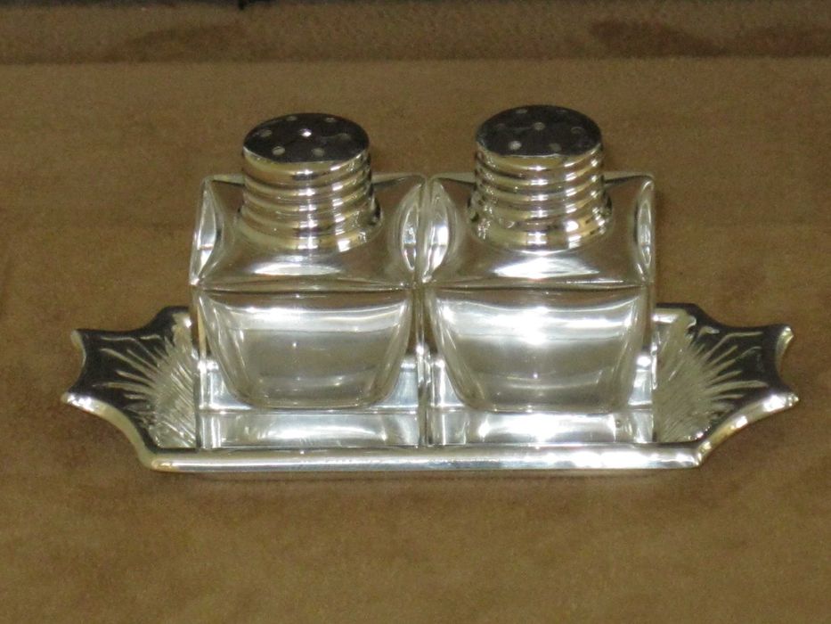 Saleiro Cristal e Prata Maciça de Lei 925``mil.