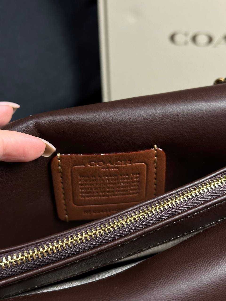 Жіноча сумка Coach , шоколадна сумка