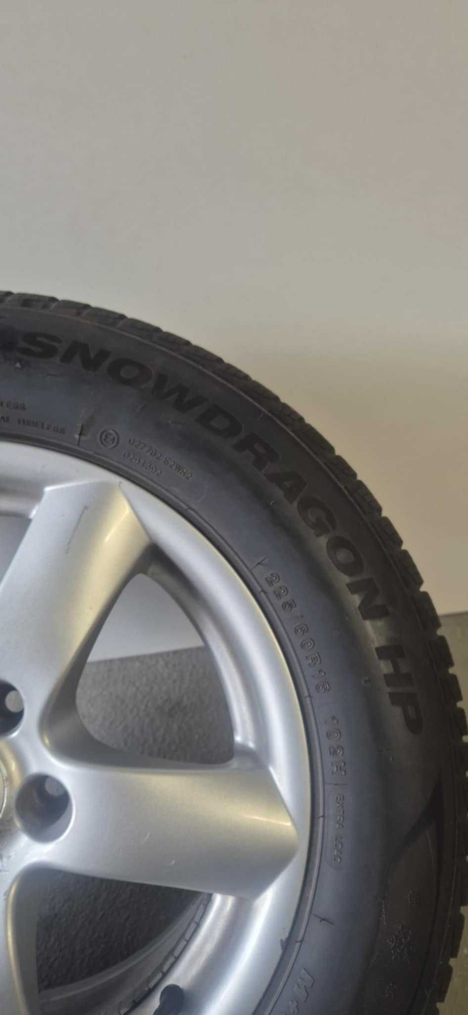 Koła 16 Alufelgi 5x108 65,1mm ET32 opony zimowe 225/60/R16