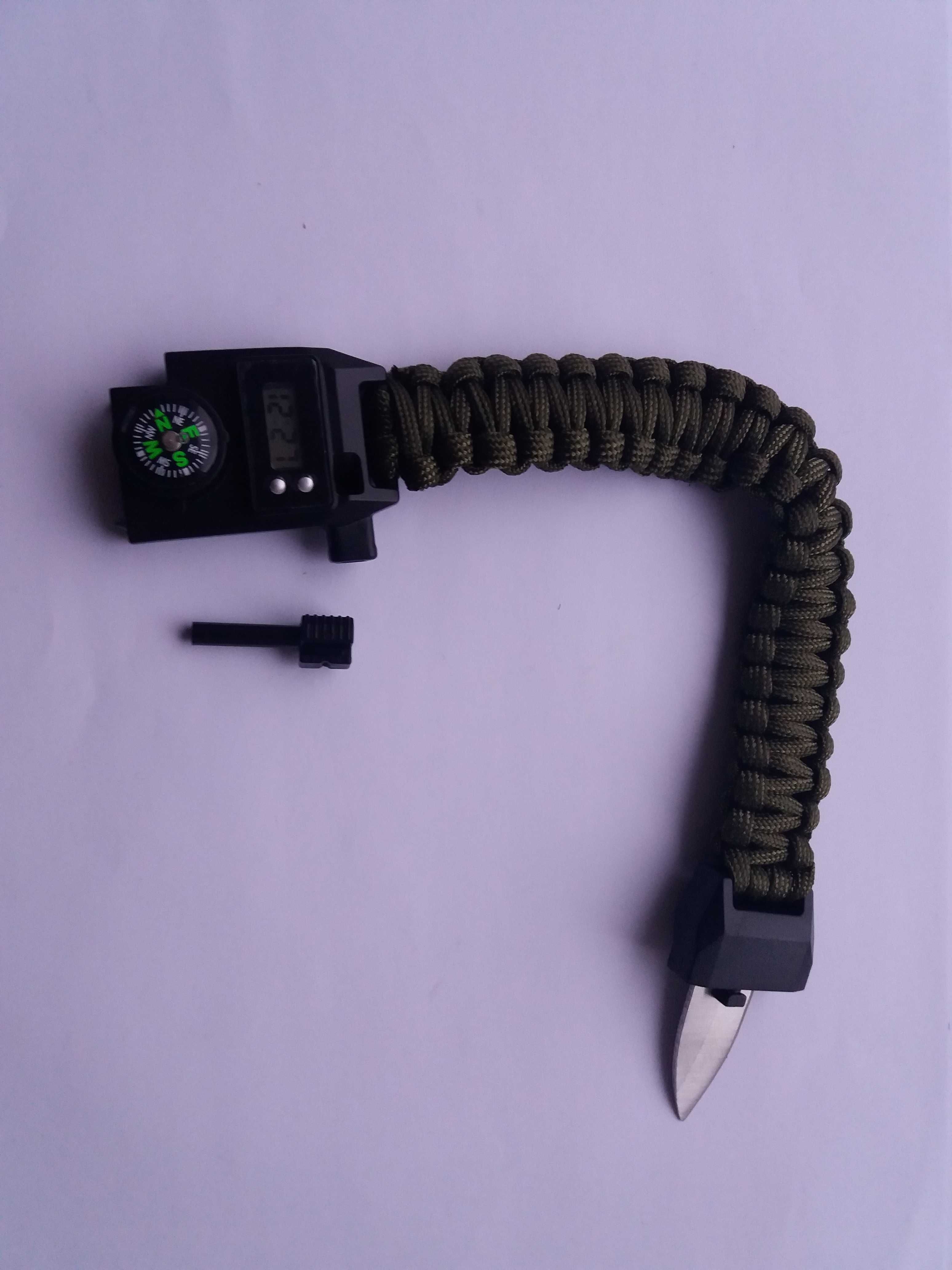 Тактический браслет для выживания с паракорда компас часы фонарь и др