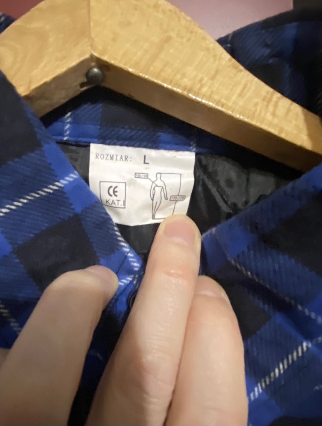 Koszula męską ocieplana flanelowa L