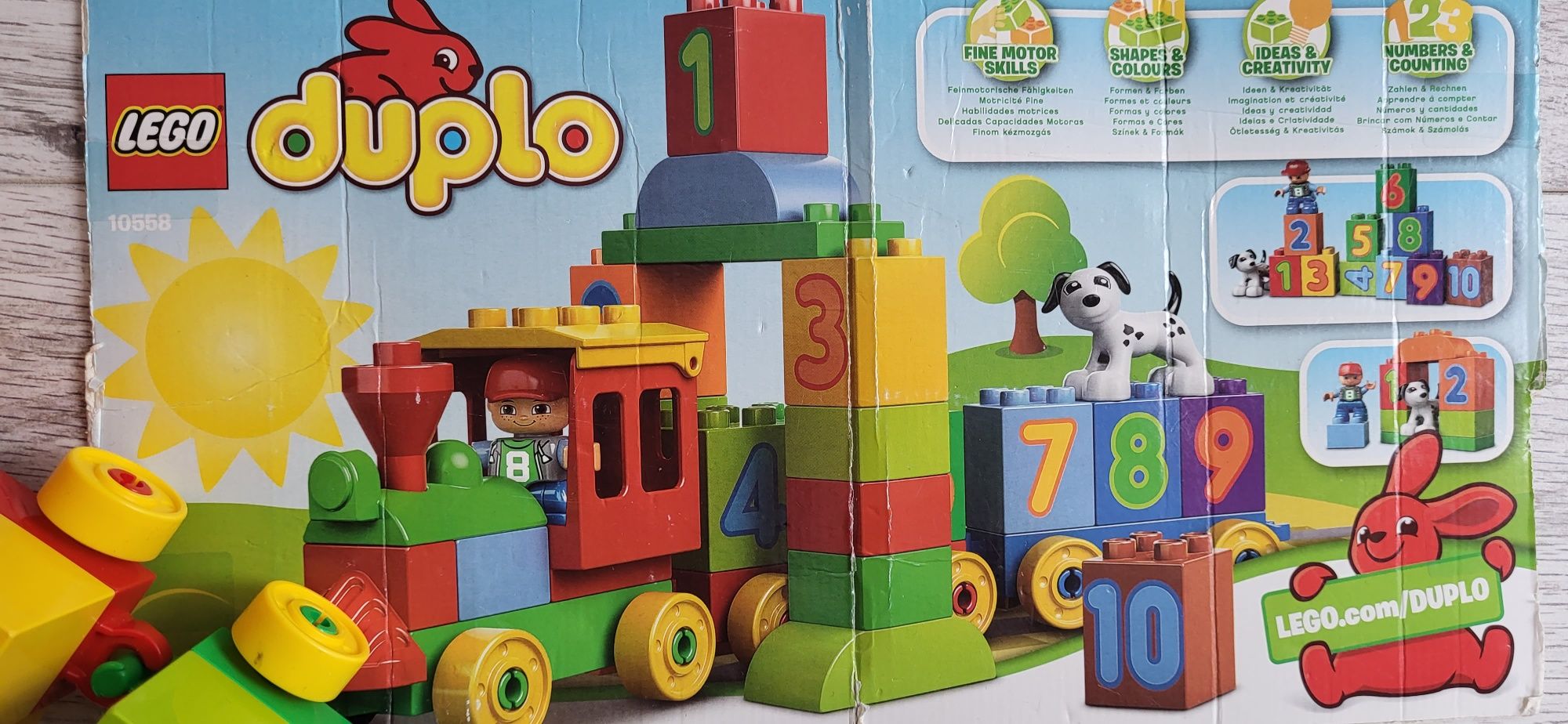 Lego duplo pociąg z cyferkami do nauki cyferek 10558