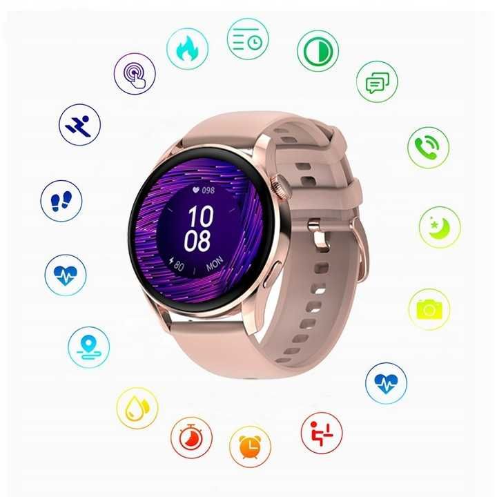 Smartwatch DT3 damski rozmowy, menu PL indukcja