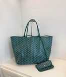 Goyard Saint Louis – Zielona Torba Shopper w Rozmiarze Średnim